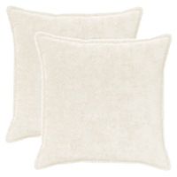 vidaXL Kuddöverdrag 2 st HOUTEN Vit 70 x 70 cm Faux Kaninpäls