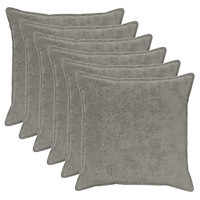 vidaXL Kuddöverdrag 6 st HOUTEN Ljusgrå 70 x 70 cm Faux Kaninpäls