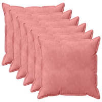 vidaXL Kuddöverdrag 6 st HOUTEN Rosa 80 x 80 cm Sammet