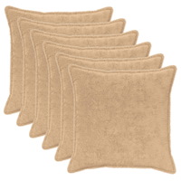 vidaXL Kuddöverdrag 6 st HOUTEN Gräddvit 80 x 80 cm Faux Kaninpäls