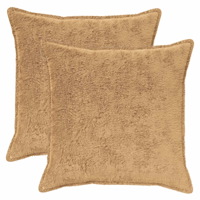 vidaXL Kuddöverdrag 2 st HOUTEN Taupe 80 x 80 cm Faux Kaninpäls