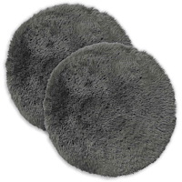 vidaXL Kuddöverdrag 2 st HEERLEN Ljusgrå Ø 30 cm PV Fleece