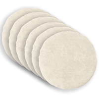vidaXL Kuddöverdrag 6 st HEERLEN Vit Ø 30 cm Faux Kaninpäls