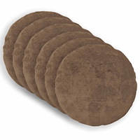 vidaXL Kuddöverdrag 6 st HEERLEN Ljusbrun Ø 30 cm Faux Kaninpäls