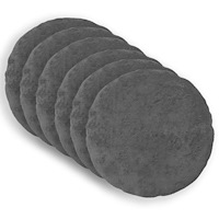 vidaXL Kuddöverdrag 6 st HEERLEN Mörkgrå Ø 30 cm Faux Kaninpäls