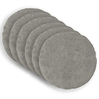 vidaXL Kuddöverdrag 6 st HEERLEN Ljusgrå Ø 30 cm Faux Kaninpäls