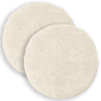 vidaXL Kuddöverdrag 2 st HEERLEN Vit Ø 40 cm Faux Kaninpäls