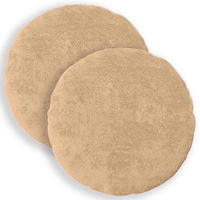 vidaXL Kuddöverdrag 2 st HEERLEN Gräddvit Ø 40 cm Faux Kaninpäls