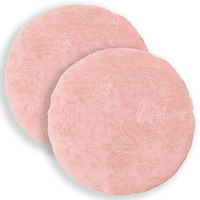 vidaXL Kuddöverdrag 2 st HEERLEN Rosa Ø 40 cm Faux Kaninpäls