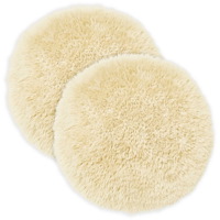 vidaXL Kuddöverdrag 2 st HEERLEN Gräddvit Ø 50 cm PV Fleece