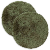 vidaXL Kuddöverdrag 2 st HEERLEN Grön Ø 50 cm PV Fleece