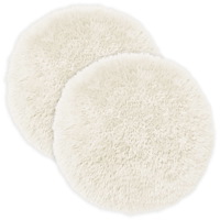 vidaXL Kuddöverdrag 2 st HEERLEN Vit Ø 50 cm PV Fleece