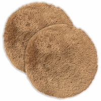 vidaXL Kuddöverdrag 2 st HEERLEN Taupe Ø 50 cm PV Fleece