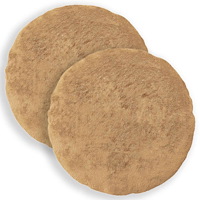 vidaXL Kuddöverdrag 2 st HEERLEN Taupe Ø 50 cm Faux Kaninpäls