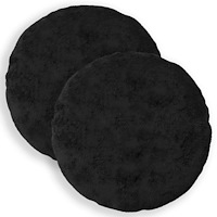 vidaXL Kuddöverdrag 2 st HEERLEN Svart Ø 50 cm Faux Kaninpäls