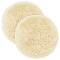 vidaXL Kuddöverdrag 2 st HEERLEN Gräddvit Ø 60 cm PV Fleece