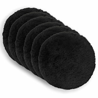vidaXL Kuddöverdrag 6 st HEERLEN Svart Ø 60 cm PV Fleece