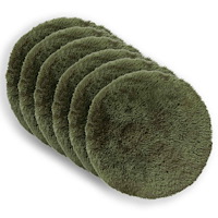 vidaXL Kuddöverdrag 6 st HEERLEN Grön Ø 60 cm PV Fleece