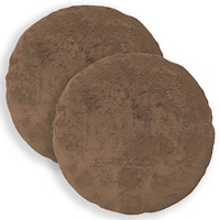 vidaXL Kuddöverdrag 2 st HEERLEN Ljusbrun Ø 60 cm Faux Kaninpäls
