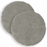 vidaXL Kuddöverdrag 2 st HEERLEN Ljusgrå Ø 60 cm Faux Kaninpäls