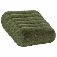 vidaXL Kuddöverdrag 6 st HEERLEN Grön Ø 15 x 40 cm PV Fleece
