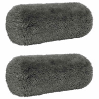 vidaXL Kuddöverdrag 2 st HEERLEN Ljusgrå Ø 15 x 40 cm PV Fleece