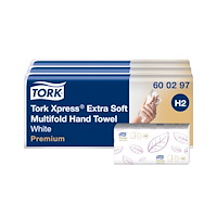 TORK Tork Xpress® H2 Extra Soft Multifold 2-lagers handdukar