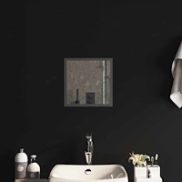 vidaXL LED Badrumsspegel med spegel Transparent 30 x 30 cm härdat glas