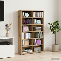 vidaXL CD Skåp Artisan-ek 60 x 17 x 92 cm Konstruerat trä