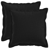 vidaXL Kuddöverdrag 2 st HOUTEN Svart 30 x 30 cm Faux Linne