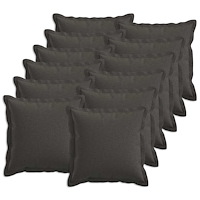 vidaXL Kuddöverdrag 12 st HOUTEN Mörkgrå 45 x 45 cm Faux Linne