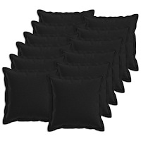 vidaXL Kuddöverdrag 12 st HOUTEN Svart 45 x 45 cm Faux Linne