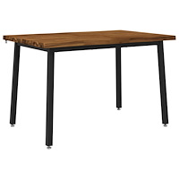 vidaXL 110 x 55 x 75 cm Massivt Akaciaträ Naturlig och svart