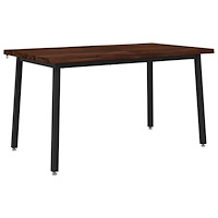 vidaXL 120 x 90 x 75 cm Massivt Akaciaträ Mörkbrun och svart