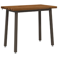 vidaXL 90 x 55 x 75 cm Massivt Akaciaträ Naturlig och Kaffe