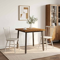 vidaXL 70 x 70 x 75 cm Massivt Akaciaträ Naturlig och Kaffe Fyrkantig