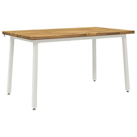 vidaXL 140 x 70 x 75 cm Massivt Akaciaträ Naturlig och Kaffe