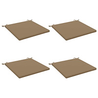 vidaXL 4-delade Sittdynor SOEST 4 st 100% Polyester Taupe