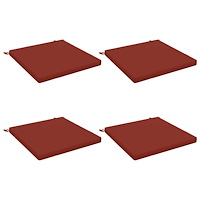 vidaXL 4-delade Sittdynor SOEST 4 st 100% Polyester Röd 70 x 70 x 5 cm