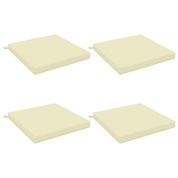 vidaXL 4-delade Sittdynor SOEST 4 st 100% Polyester Gräddvit