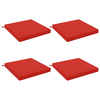 vidaXL 4-delade Sittdynor SOEST 4 st 100% Polyester Röd 70 x 70 x 7 cm