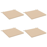 vidaXL 4-delade Sittdynor SOEST 4 st 100% Polyester Gräddvit