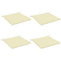 vidaXL 4-delade Sittdynor SOEST 4 st 100% Polyester Gräddvit