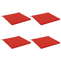 vidaXL 4-delade Sittdynor SOEST 4 st 100% Polyester Röd 80 x 80 x 3 cm