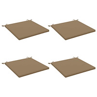 vidaXL 4-delade Sittdynor SOEST 4 st 100% Polyester Taupe
