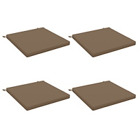 vidaXL 4-delade Sittdynor SOEST 4 st 100% Polyester Taupe