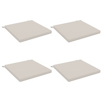 vidaXL 4-delade Sittdynor SOEST 4 st 100% Polyester Vit 80 x 80 x 5 cm
