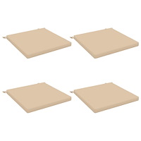 vidaXL 4-delade Sittdynor SOEST 4 st 100% Polyester Gräddvit