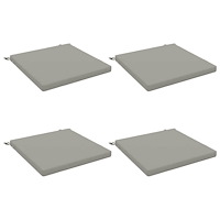 vidaXL 4-delade Sittdynor SOEST 4 st 100% Polyester Grå 80 x 80 x 5 cm