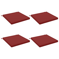 vidaXL 4-delade Sittdynor SOEST 4 st 100% Polyester Vinröd